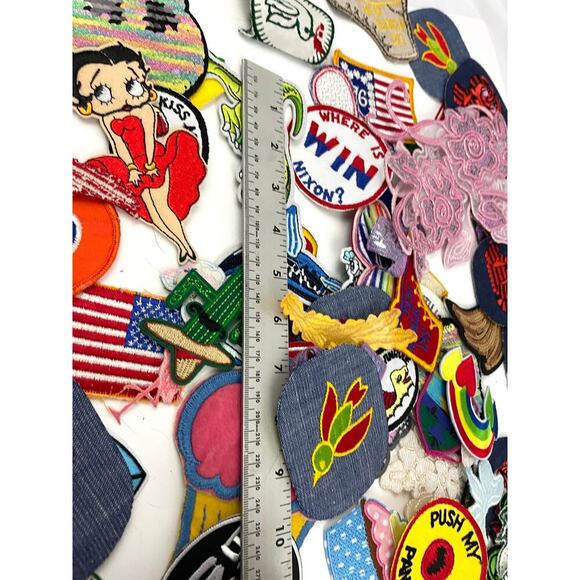 150 PC Assorted Sewing Applique Patches Iron on Sew On NEW Mixed Sequin Crafting - Picture 14 of 16